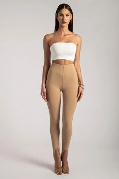 ROM Emerson High Split Jodhpur Pants - Tan