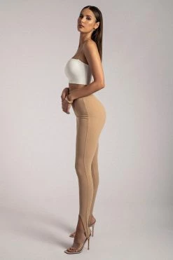 ROM Emerson High Split Jodhpur Pants - Tan