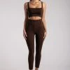 QNG Sutton Corset Panel Trousers - Chocolate All Bottoms