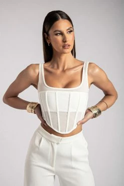 WNT Delaney Corset Bustier - White