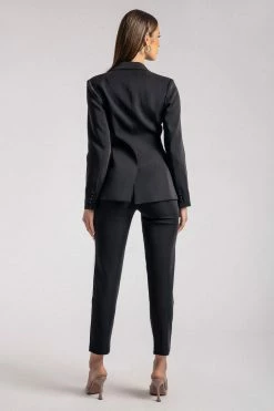 WNT Two Piece Sets Indie High Waist Pants - Black