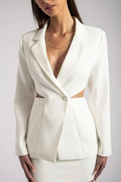 WNT Coats & Jackets Nova Cut Out Blazer - White