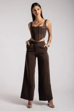 WNT All Tops Delaney Corset Bustier - Chocolate 11 WNT All Tops Delaney Corset Bustier - Chocolate