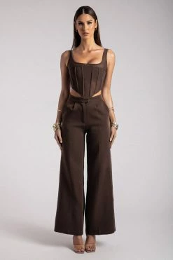 WNT All Tops Delaney Corset Bustier - Chocolate 10 WNT All Tops Delaney Corset Bustier - Chocolate