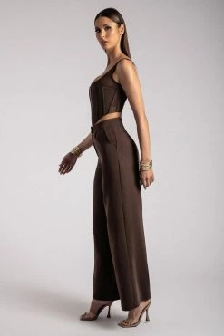 WNT All Tops Delaney Corset Bustier - Chocolate 13 WNT All Tops Delaney Corset Bustier - Chocolate