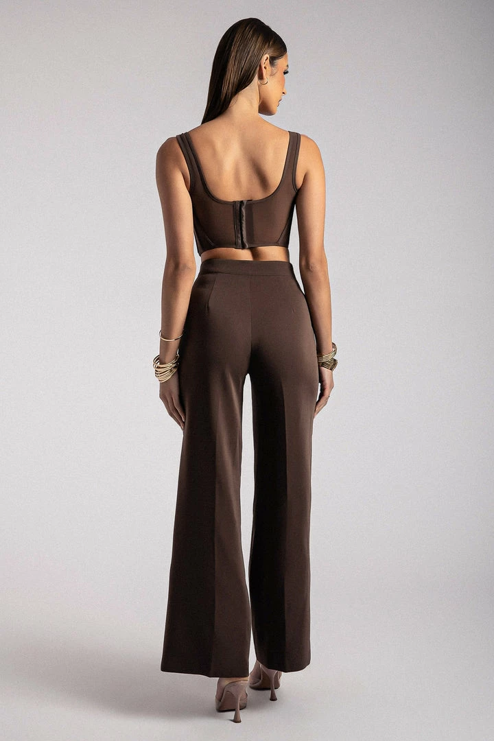 WNT All Tops Delaney Corset Bustier - Chocolate 2 WNT All Tops Delaney Corset Bustier - Chocolate