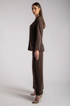 WNT Elena Oversized Blazer - Chocolate Two Piece Sets
