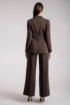 WNT Elena Oversized Blazer - Chocolate Two Piece Sets