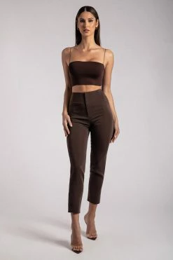 WNT Indie High Waist Pants - Chocolate