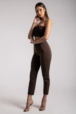 WNT Indie High Waist Pants - Chocolate