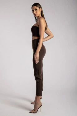 WNT Indie High Waist Pants - Chocolate