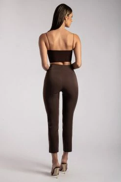 WNT Indie High Waist Pants - Chocolate