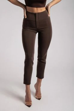 WNT Indie High Waist Pants - Chocolate