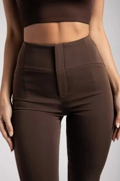 WNT Indie High Waist Pants - Chocolate