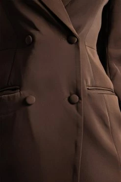 WNT Kendall Cut Out Blazer Playsuit- Chocolate The Future Is Female