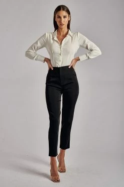 WNT Two Piece Sets Indie High Waist Pants - Black