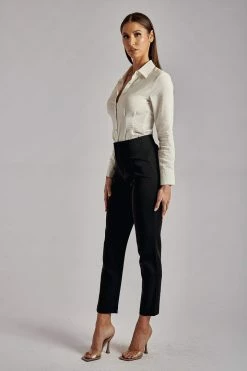 WNT Two Piece Sets Indie High Waist Pants - Black