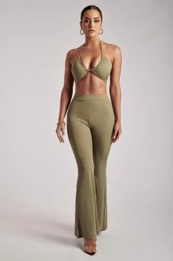 ROM Ruby Ruched Crop Top- Sage Two Piece Sets