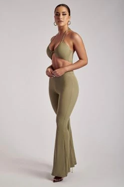 ROM Ruby Ruched Crop Top- Sage Two Piece Sets