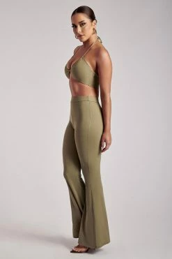 ROM Ruby Ruched Crop Top- Sage Two Piece Sets