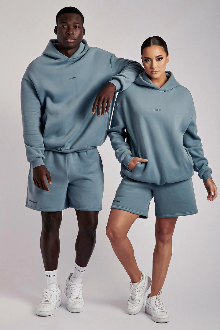 QNG Bay Unisex Oversized Cosy Hoodie - Steel Blue 18 QNG Bay Unisex Oversized Cosy Hoodie - Steel Blue