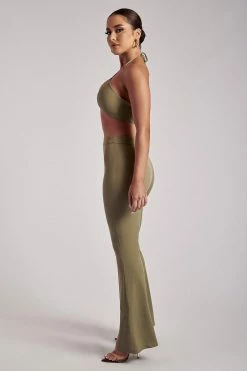 ROM Ruby Ruched Crop Top- Sage Two Piece Sets