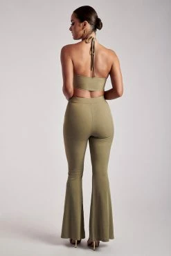 ROM Ruby Ruched Crop Top- Sage Two Piece Sets