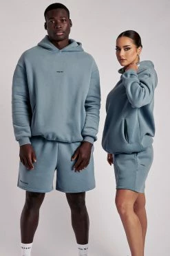 QNG Bay Unisex Oversized Cosy Hoodie - Steel Blue 21 QNG Bay Unisex Oversized Cosy Hoodie - Steel Blue