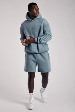 QNG Bay Unisex Oversized Cosy Hoodie - Steel Blue 29 QNG Bay Unisex Oversized Cosy Hoodie - Steel Blue