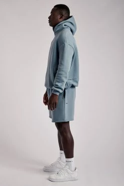 QNG Bay Unisex Oversized Cosy Hoodie - Steel Blue 34 QNG Bay Unisex Oversized Cosy Hoodie - Steel Blue