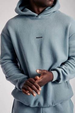 QNG Bay Unisex Oversized Cosy Hoodie - Steel Blue 30 QNG Bay Unisex Oversized Cosy Hoodie - Steel Blue