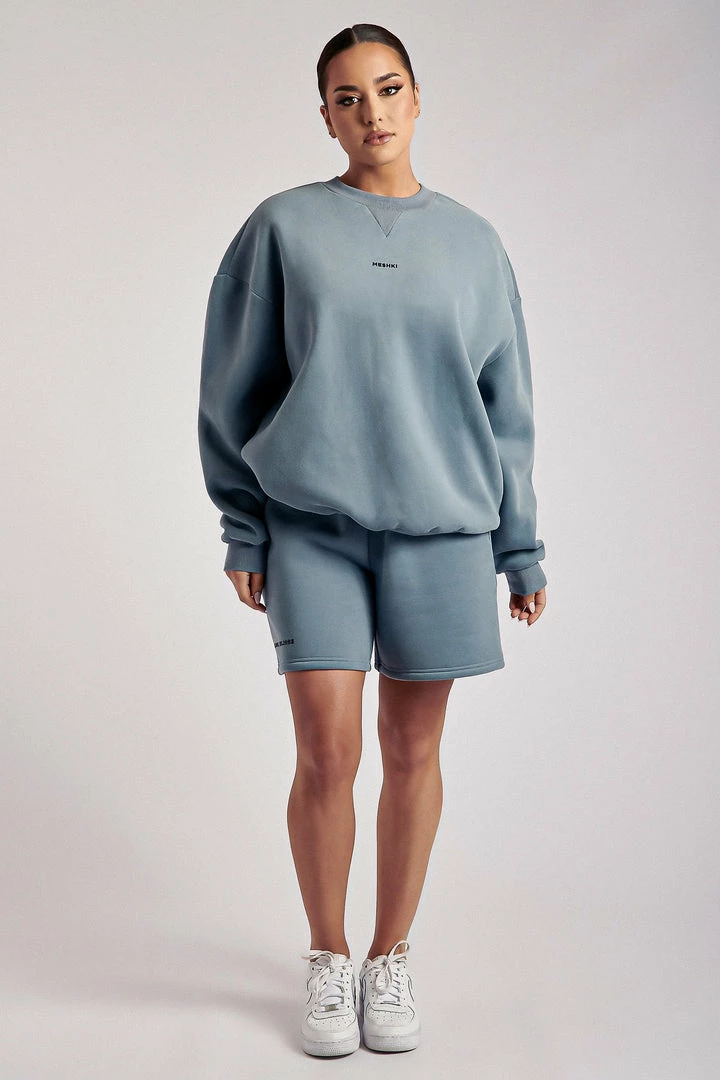 QNG Sweaters & Hoodies Max Unisex Crew Neck Cosy Sweater - Steel Blue 4 QNG Sweaters & Hoodies Max Unisex Crew Neck Cosy Sweater - Steel Blue