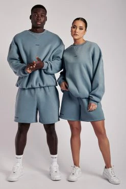 QNG Sweaters & Hoodies Max Unisex Crew Neck Cosy Sweater - Steel Blue 33 QNG Sweaters & Hoodies Max Unisex Crew Neck Cosy Sweater - Steel Blue