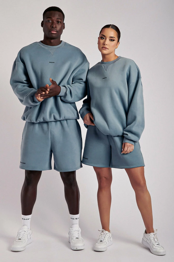 QNG Sweaters & Hoodies Max Unisex Crew Neck Cosy Sweater - Steel Blue 17 QNG Sweaters & Hoodies Max Unisex Crew Neck Cosy Sweater - Steel Blue