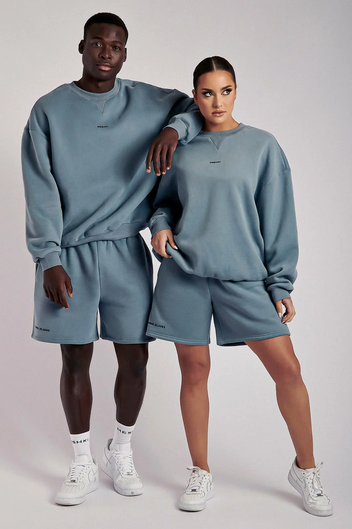 QNG Sweaters & Hoodies Max Unisex Crew Neck Cosy Sweater - Steel Blue 3 QNG Sweaters & Hoodies Max Unisex Crew Neck Cosy Sweater - Steel Blue