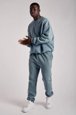 QNG All Bottoms Charlie Unisex Cosy Jogger - Steel Blue