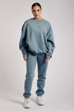 QNG All Bottoms Charlie Unisex Cosy Jogger - Steel Blue