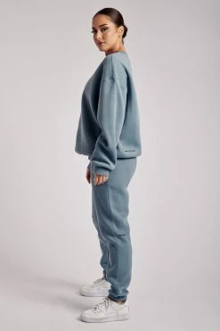 QNG All Bottoms Charlie Unisex Cosy Jogger - Steel Blue