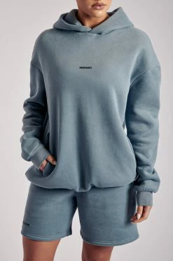 QNG Bay Unisex Oversized Cosy Hoodie - Steel Blue 20 QNG Bay Unisex Oversized Cosy Hoodie - Steel Blue
