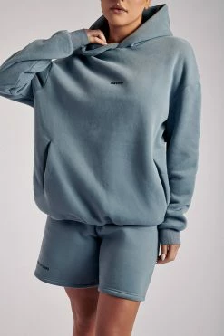 QNG Bay Unisex Oversized Cosy Hoodie - Steel Blue 26 QNG Bay Unisex Oversized Cosy Hoodie - Steel Blue