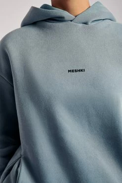 QNG Bay Unisex Oversized Cosy Hoodie - Steel Blue 27 QNG Bay Unisex Oversized Cosy Hoodie - Steel Blue