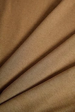 ROM Denver Ribbed Top With Cut Out Side Detail - Camel