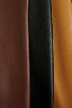 WNG Stassie Faux Leather Belted Trench Coat - Black Coats & Jackets