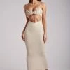ROM Roxie V Waistband Maxi Skirt - Stone Two Piece Sets