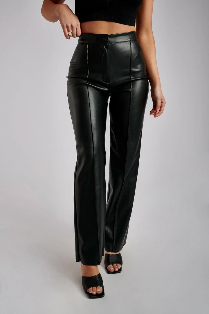 WNT Two Piece Sets Scout Faux Leather Piped Pants - Black 8 WNT Two Piece Sets Scout Faux Leather Piped Pants - Black