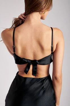 WNT DRESSES Alanis Satin Cut Out Maxi Dress - Black 15 WNT DRESSES Alanis Satin Cut Out Maxi Dress - Black