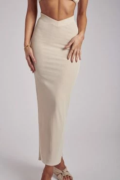 ROM Roxie V Waistband Maxi Skirt - Stone Two Piece Sets