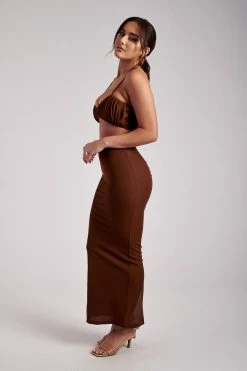 ROM Jordan Ruched Front V Front Top - Ginger Two Piece Sets