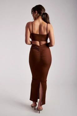 ROM Jordan Ruched Front V Front Top - Ginger Two Piece Sets