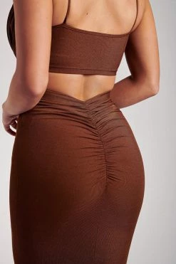 ROM Jordan Ruched Front V Front Top - Ginger Two Piece Sets